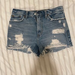 Abercrombie high waisted ripped shorts size 28.